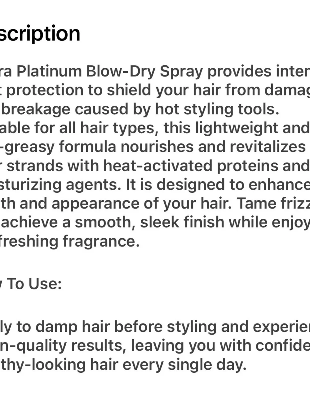 Platinum Blow-Dry Spray —